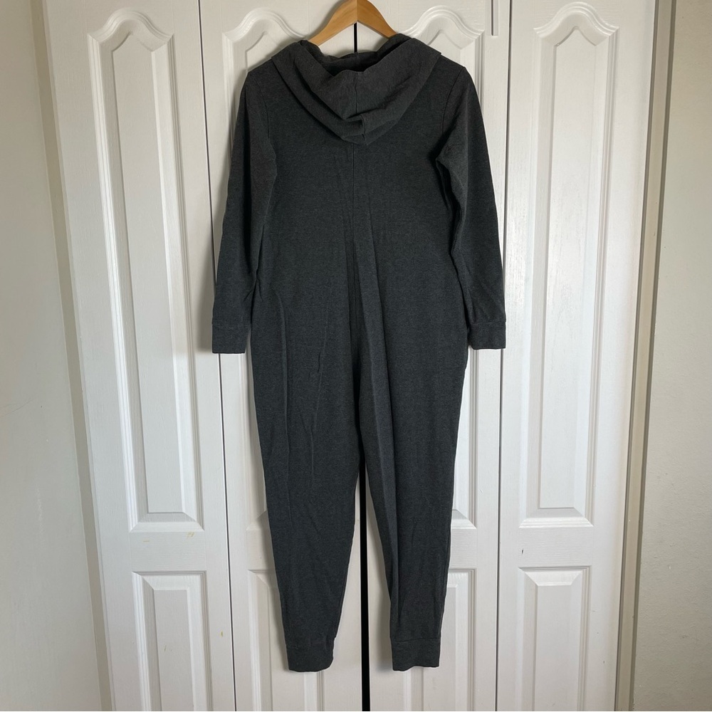 Smash + Tess Long Sleeve Hooded Jumpsuit Women’s M Charcoal Gray Zip Super Soft - Picture 8 of 15